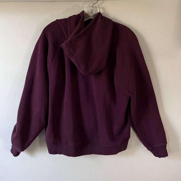 ATHLETA COZY KARMA HOODIE SWEATSHIRT MAROON MEDIUM EUC - Picture 7 of 9
